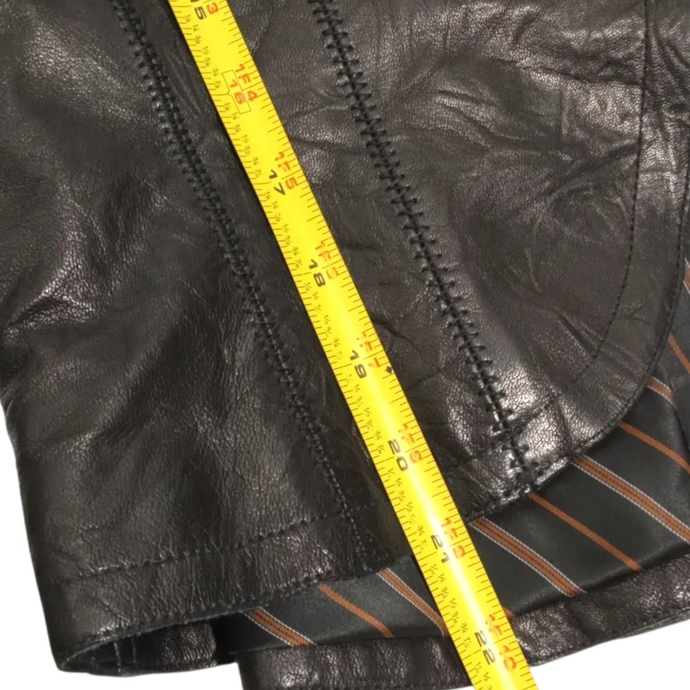 People Like Frank Leather Moto Peplum Button Charcoal Black Leather Jacket Sz S